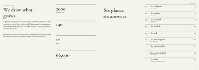 Pages 2–3 of Portfolio for a landscape architect – 24 pages