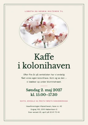 Kaffeinvitation til kolonihaven