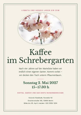 Kaffee-Einladung in den Schrebergarten