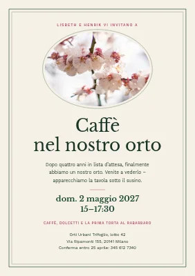 Invito al caffè all'orto urbano