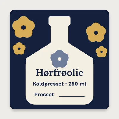 Hørfrøolie i flaskevindue