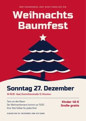 Weihnachtsbaumfest — Scherenschnitt