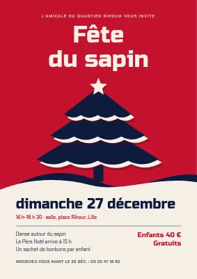 Fête du sapin — papier découpé