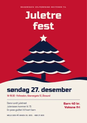 Juletrefest — papirklipp