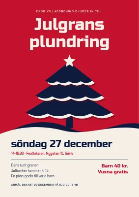 Julgransplundring — klippt papper