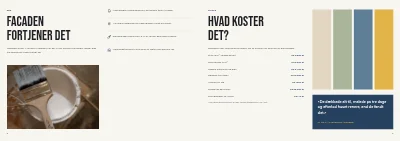 Side 6–7 af Brochure og farvekort for malerfirma – 8 sider