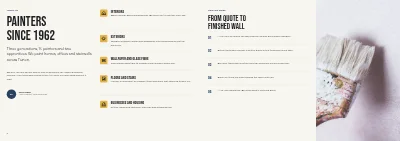 Pages 2–3 of Brochure and colour card for a painting firm – 8 pages
