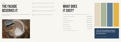 Pages 6–7 of Brochure and colour card for a painting firm – 8 pages