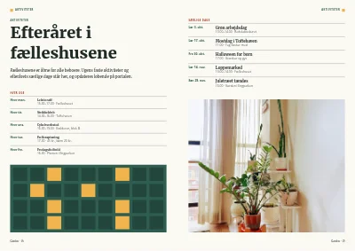 Side 14–15 af Medlemsblad for boligforening – 64 sider