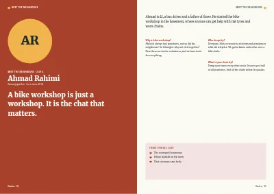 Pages 24–25 of Member magazine for a housing association – 64 pages