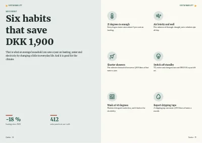 Pages 34–35 of Member magazine for a housing association – 64 pages