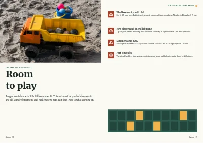Pages 38–39 of Member magazine for a housing association – 64 pages