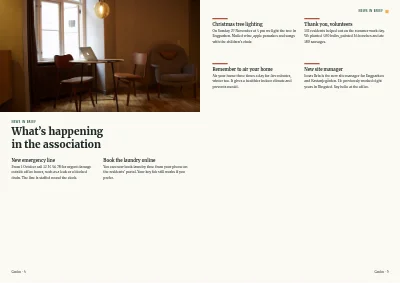 Pages 4–5 of Member magazine for a housing association – 64 pages