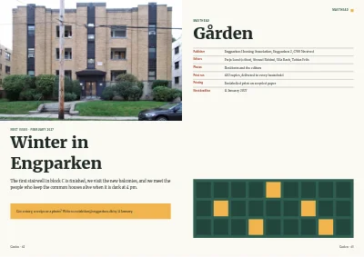 Pages 62–63 of Member magazine for a housing association – 64 pages