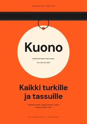 Tuoteluettelo — koirien trimmaamo