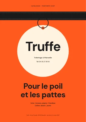 Catalogue de produits — salon de toilettage canin