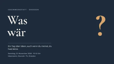 Seite 1 von Kreativworkshop — Was wäre, wenn