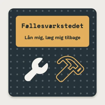 Værkstedets værktøj på hulplade