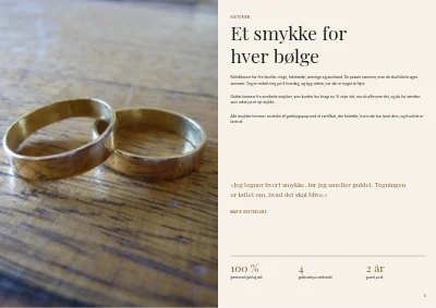 Side 4–5 af Kollektionskatalog for smykkedesigner – 16 sider