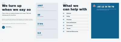 Pages 2–3 of Brochure for a plumbing and heating firm – 16 pages