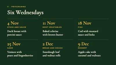 Page 4 of Cookery course — the autumn kitchen