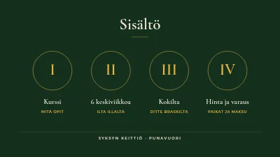 Sivu 2 – Ruoanlaittokurssi — syksyn keittiö