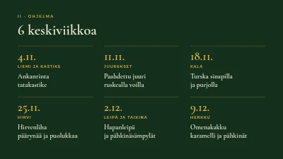 Sivu 4 – Ruoanlaittokurssi — syksyn keittiö