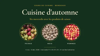 Page 1 de Cours de cuisine — la cuisine d'automne