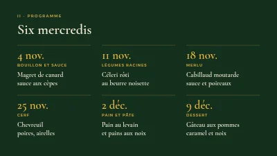 Page 4 de Cours de cuisine — la cuisine d'automne