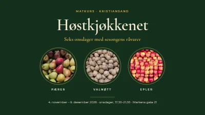 Side 1 av Matlagingskurs — høstkjøkkenet