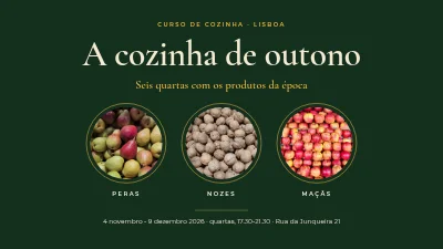 Curso de culinária — a cozinha de outono