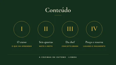 Página 2 de Curso de culinária — a cozinha de outono