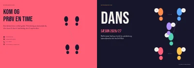 Omslag af Sæsonprogram for danseskole – 16 sider
