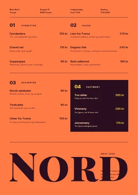 Bistro — høstmeny