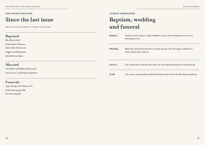 Pages 22–23 of Parish magazine – 32 pages