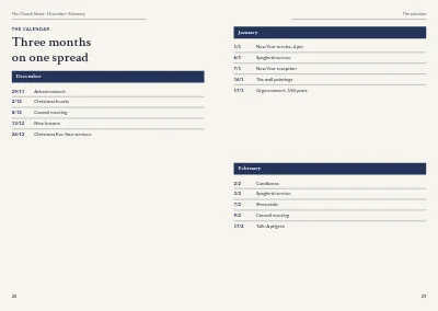 Pages 28–29 of Parish magazine – 32 pages
