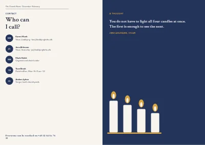 Pages 30–31 of Parish magazine – 32 pages
