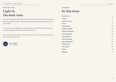 Pages 2–3 of Parish magazine – 32 pages