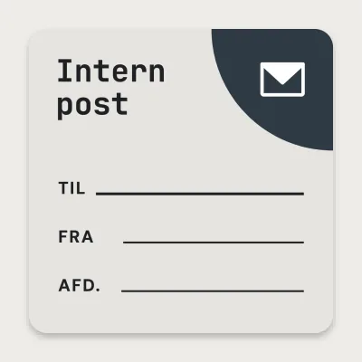 Intern post til og fra