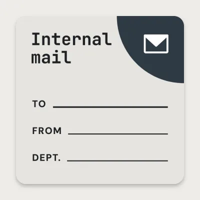 Internal mail to and from