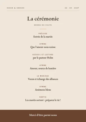 Page 2 de Livret de chansons de mariage — rose blanche classique