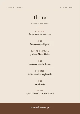 Pagina 2 di Libretto dei canti di nozze — rosa bianca classica