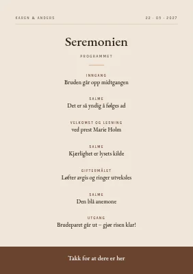 Side 2 av Bryllupssanghefte — klassisk hvit rose