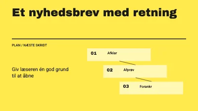 Et nyhedsbrev med retning