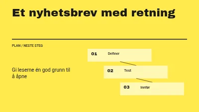 Et nyhetsbrev med retning