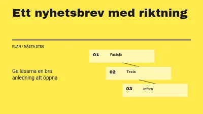 Ett nyhetsbrev med riktning