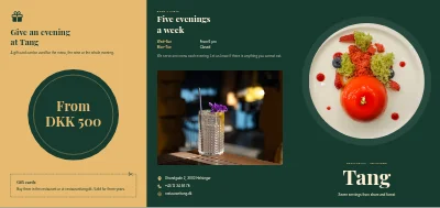 Tasting menu and events