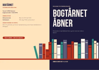 Omslag af Program for indvielse af nyt bibliotek – 8 sider