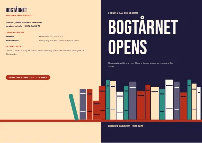 Cover of Programme for the opening of a new library – 8 pages