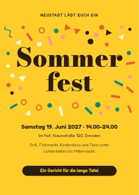 Sommerfest im Innenhof — Konfetti